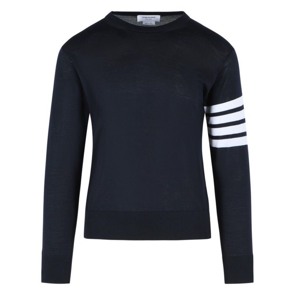 Thom Browne 'Classic 4 Bar' Sweater In Navy Merino Wool Men
